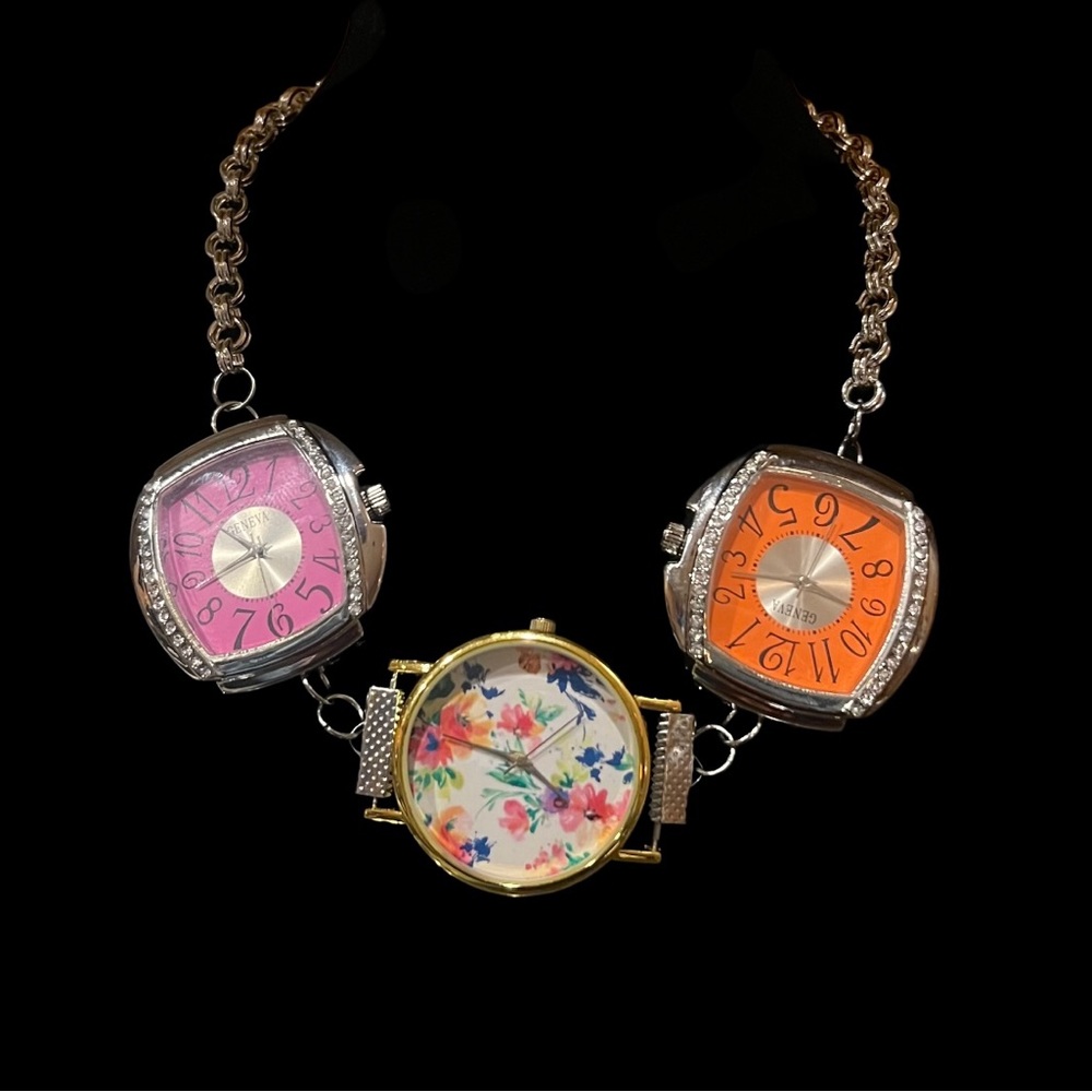 Hand made watch choker necklace
